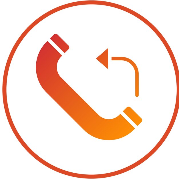Estilo del icono del servicio de devolución de llamadas de diseño vectorial