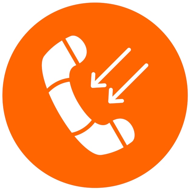 Estilo del icono del servicio de devolución de llamadas de diseño vectorial