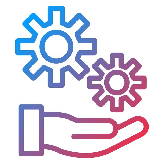 Estilo del icono del servicio de diseño vectorial