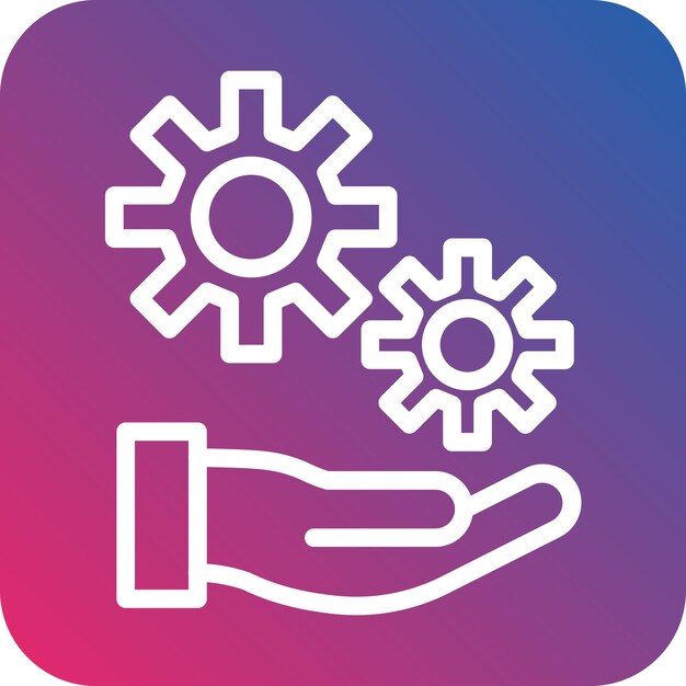 Estilo del icono del servicio de diseño vectorial