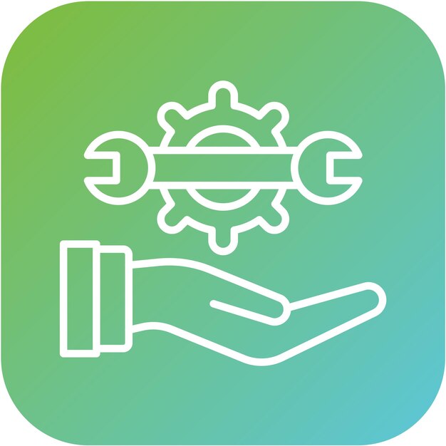Estilo del icono del servicio de diseño vectorial