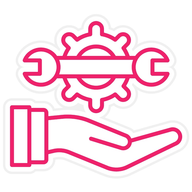 Estilo del icono del servicio de diseño vectorial