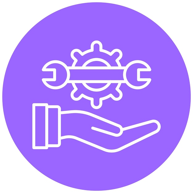 Estilo del icono del servicio de diseño vectorial