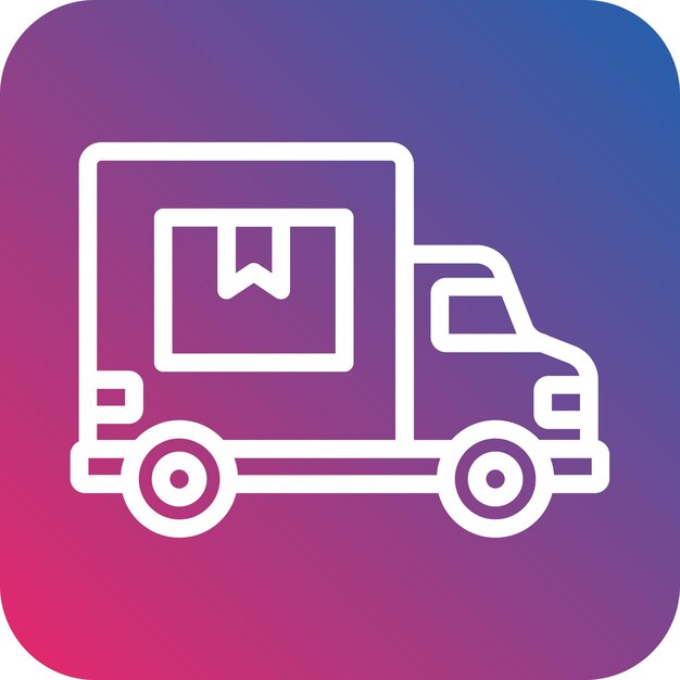 Estilo del icono del servicio de entrega de diseño vectorial