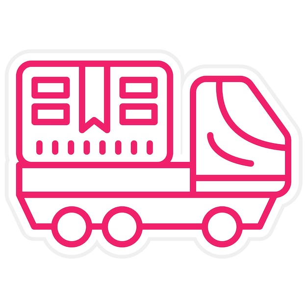 Estilo del icono del servicio de entrega de diseño vectorial