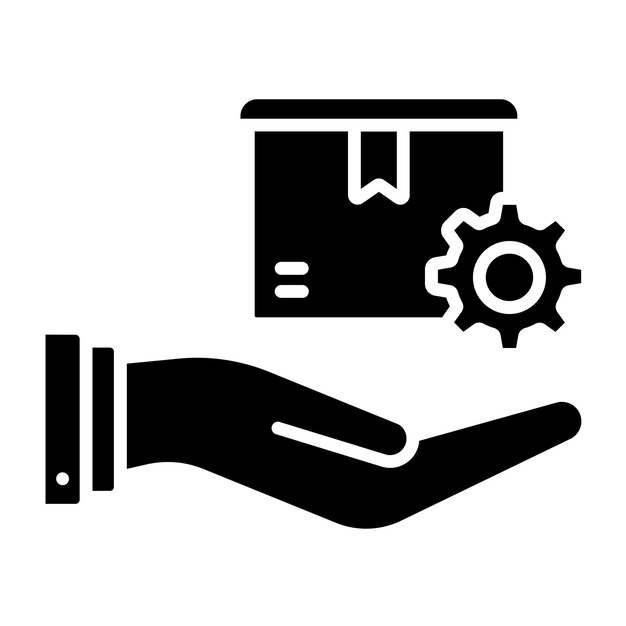Estilo del icono del servicio de entrega de diseño vectorial