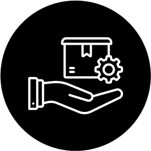 Vector estilo del icono del servicio de entrega