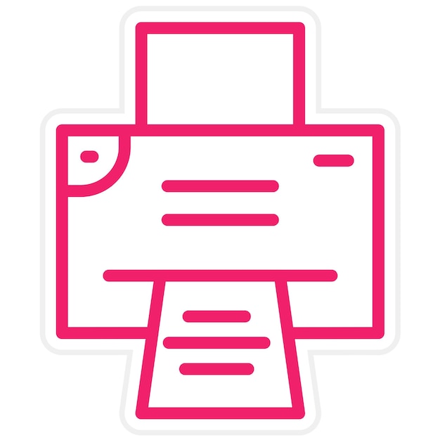 Estilo del icono del servicio de impresión de diseño vectorial