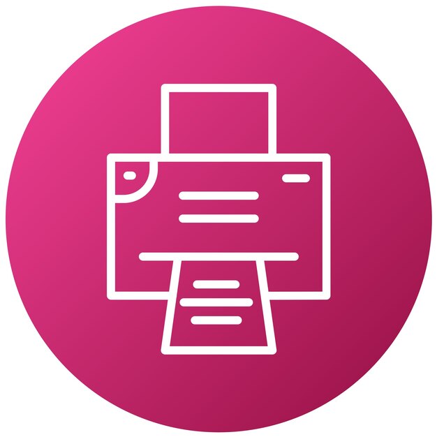 Estilo del icono del servicio de impresión de diseño vectorial