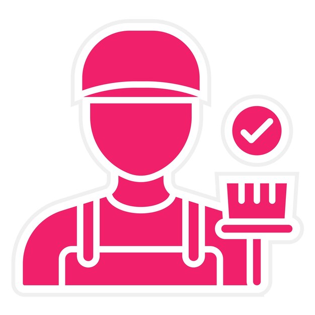Estilo del icono del servicio de limpieza de diseño vectorial