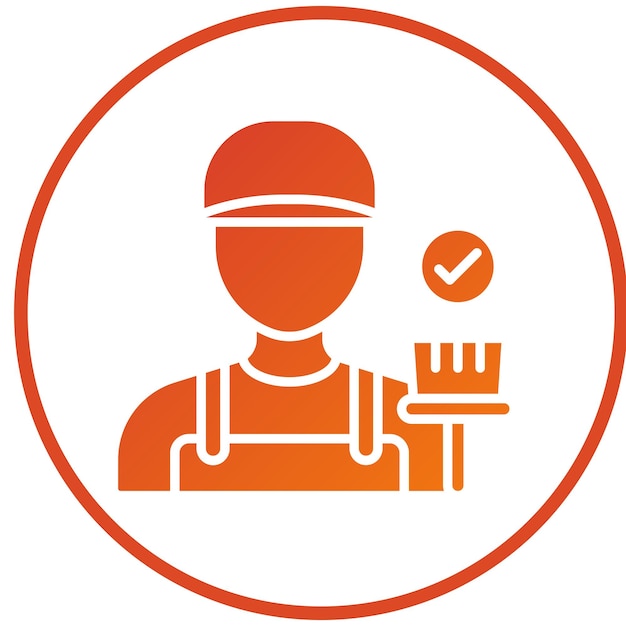 Estilo del icono del servicio de limpieza de diseño vectorial