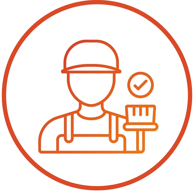 Estilo del icono del servicio de limpieza de diseño vectorial
