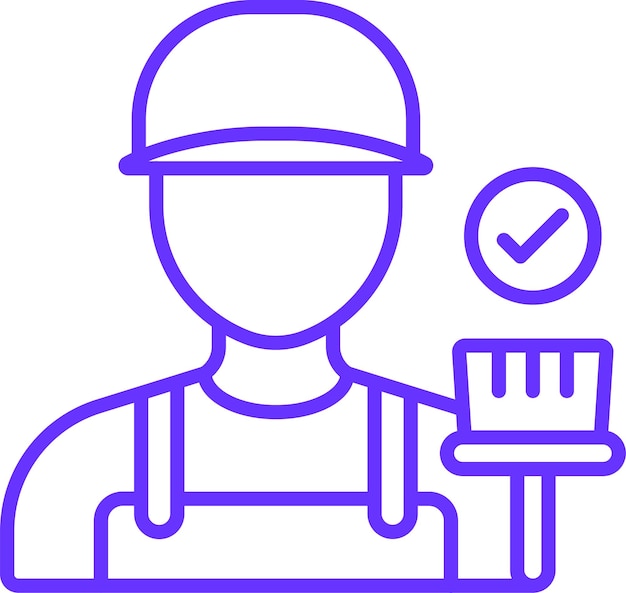 Estilo del icono del servicio de limpieza de diseño vectorial