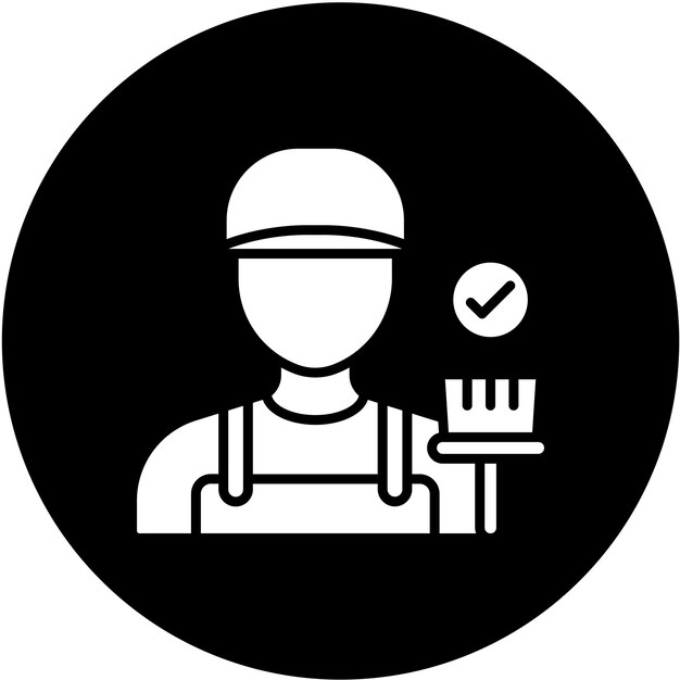 Estilo del icono del servicio de limpieza de diseño vectorial