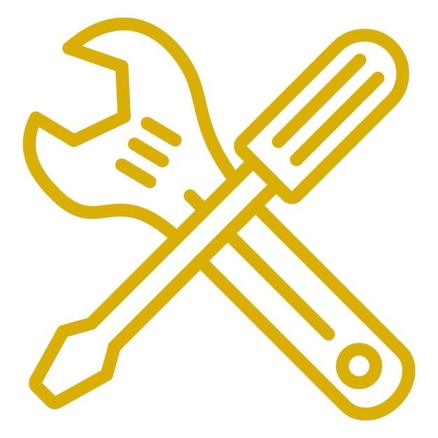 Estilo del icono del servicio de reparación de diseño vectorial