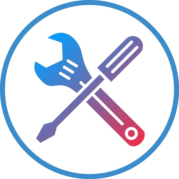 Estilo del icono del servicio de reparación de diseño vectorial