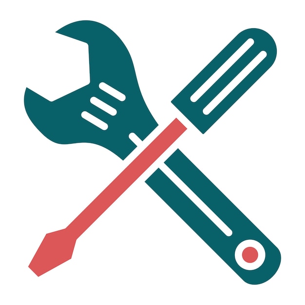 Estilo del icono del servicio de reparación de diseño vectorial