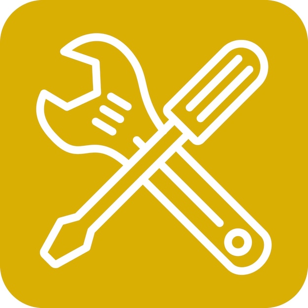Estilo del icono del servicio de reparación de diseño vectorial