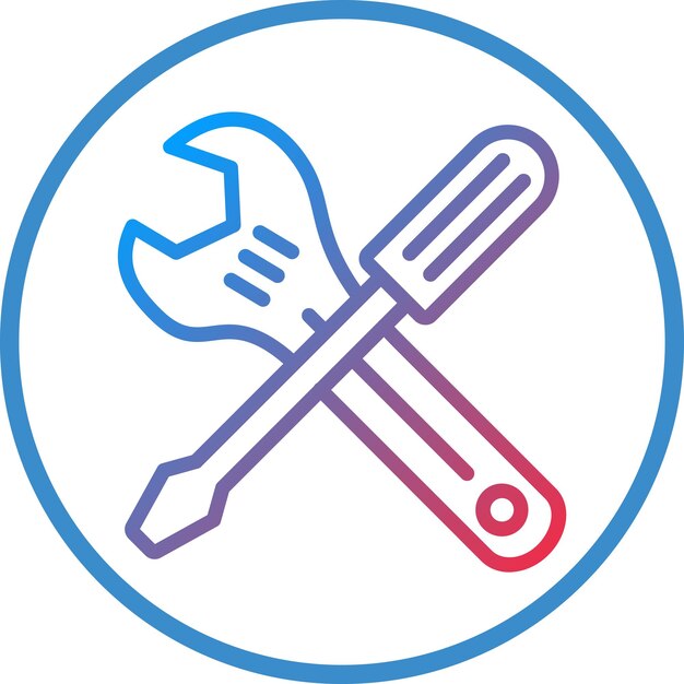Estilo del icono del servicio de reparación de diseño vectorial