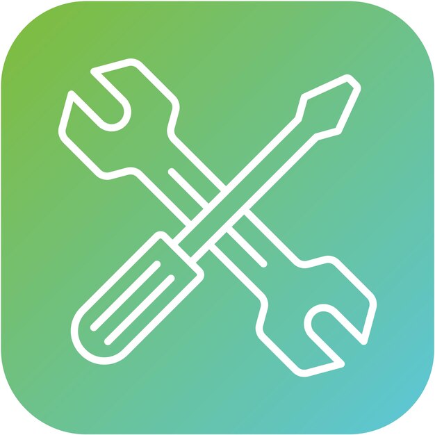 Estilo del icono del servicio de reparación de diseño vectorial