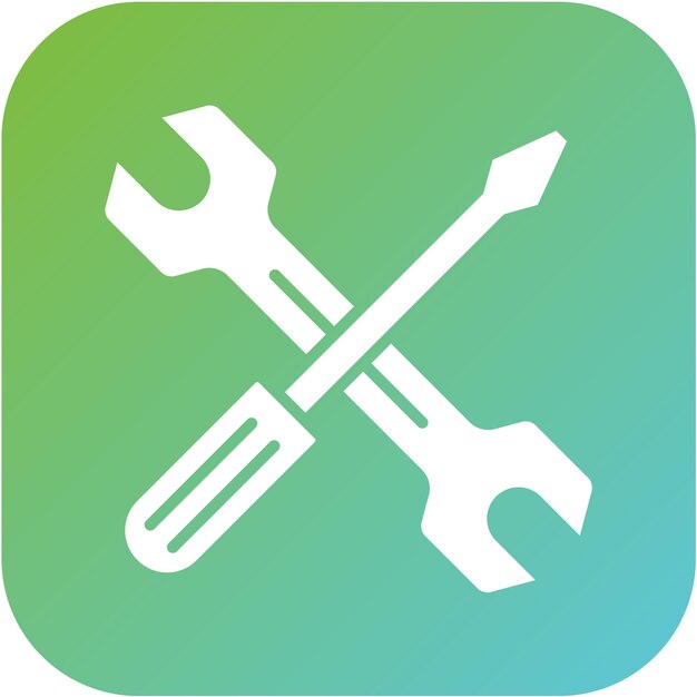 Estilo del icono del servicio de reparación de diseño vectorial