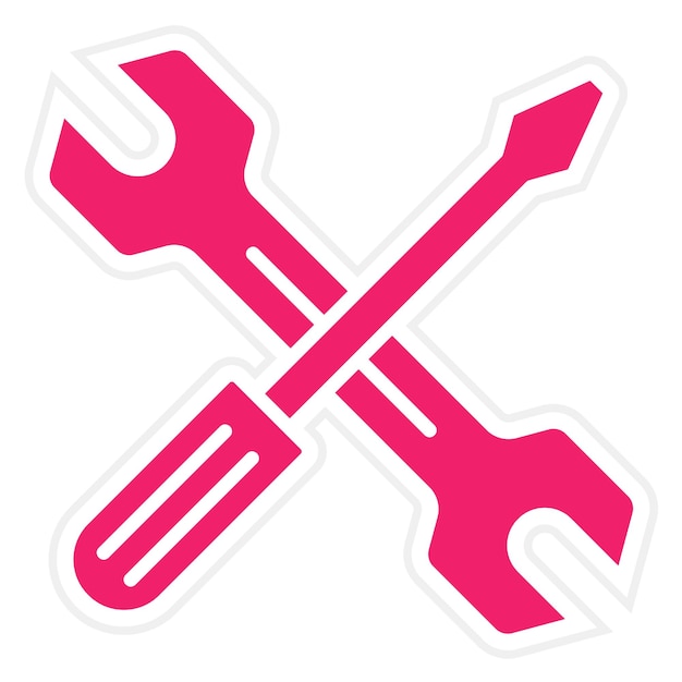 Estilo del icono del servicio de reparación de diseño vectorial