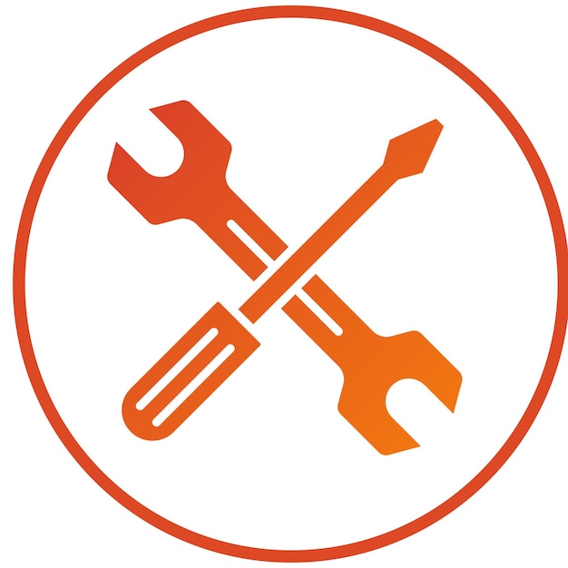 Estilo del icono del servicio de reparación de diseño vectorial