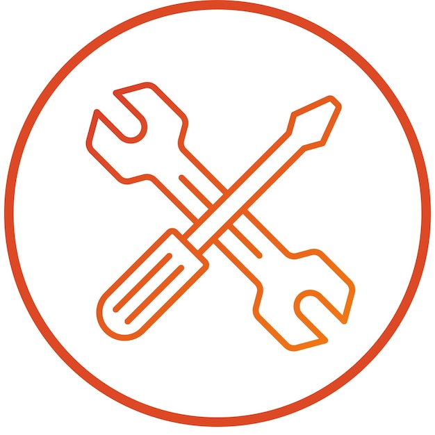 Estilo del icono del servicio de reparación de diseño vectorial