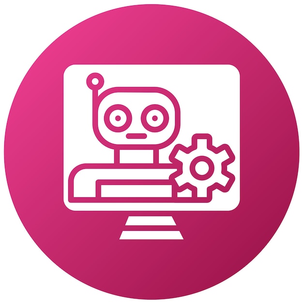 Vector estilo de icono de los servicios de automatización del diseño vectorial