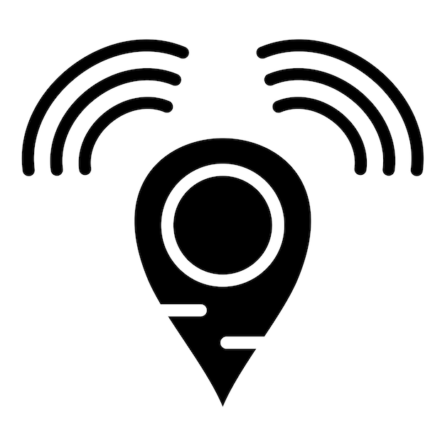 Estilo de icono de los servicios de ubicación de diseño vectorial