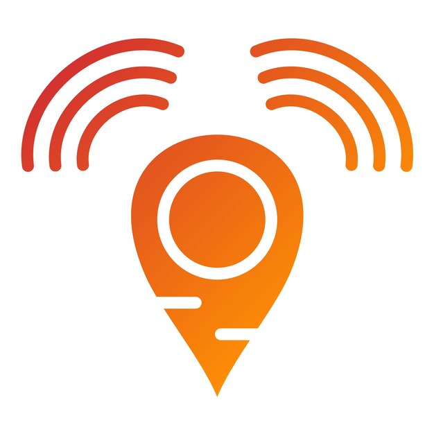 Estilo de icono de los servicios de ubicación de diseño vectorial