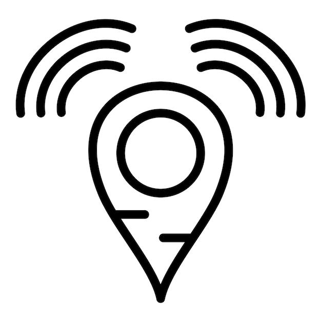 Estilo de icono de los servicios de ubicación de diseño vectorial