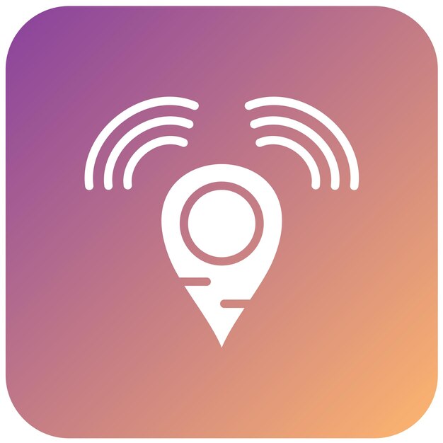 Estilo de icono de los servicios de ubicación de diseño vectorial