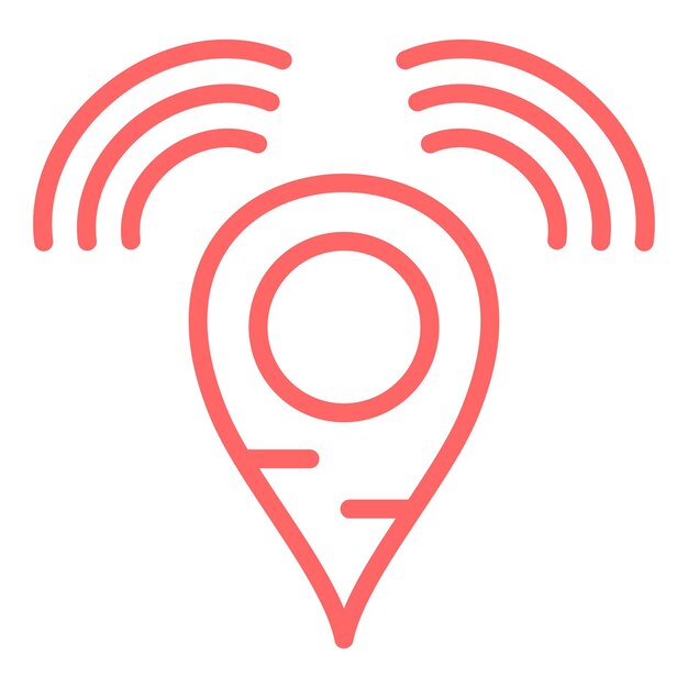 Estilo de icono de los servicios de ubicación de diseño vectorial