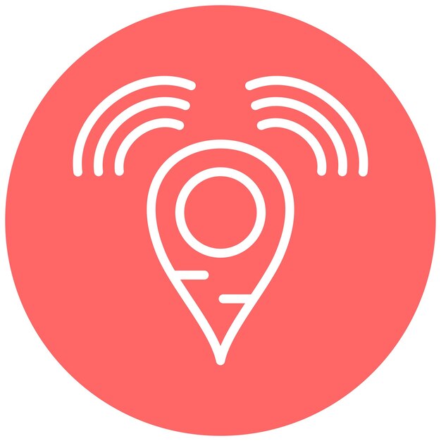 Estilo de icono de los servicios de ubicación de diseño vectorial