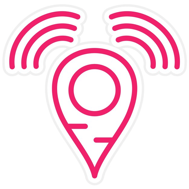 Estilo de icono de los servicios de ubicación de diseño vectorial