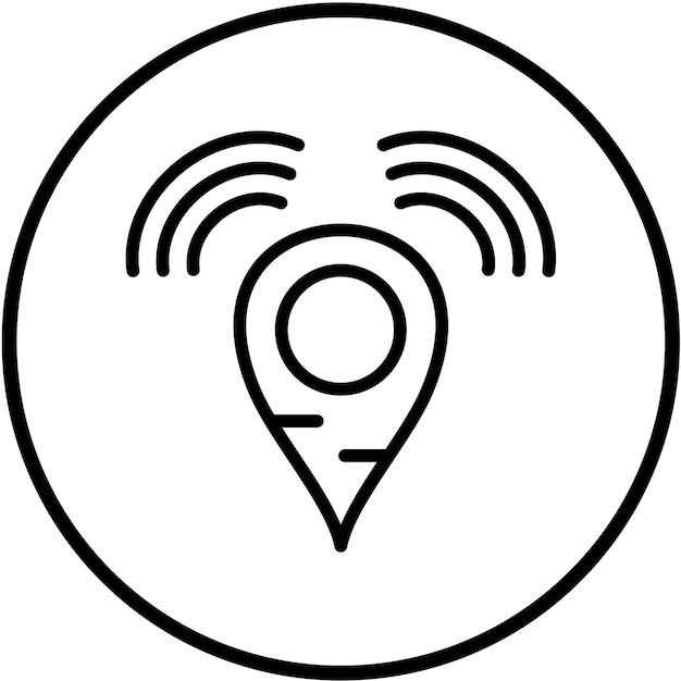 Estilo de icono de los servicios de ubicación de diseño vectorial