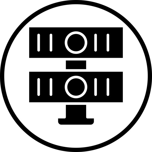 Estilo de icono del servidor de diseño vectorial