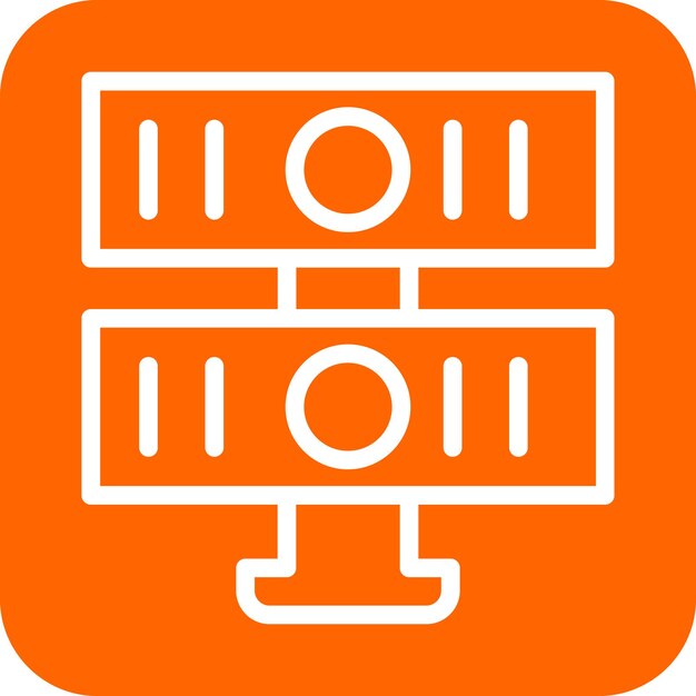 Estilo de icono del servidor de diseño vectorial