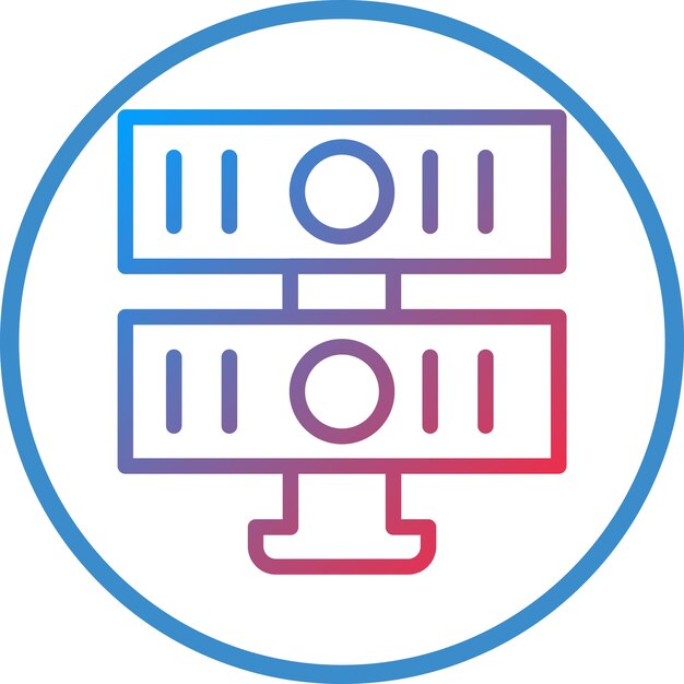 Estilo de icono del servidor de diseño vectorial