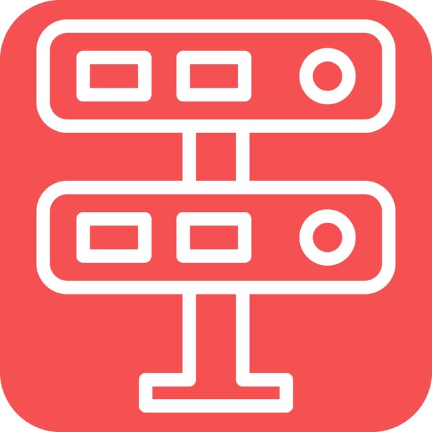 Estilo de icono del servidor de diseño vectorial