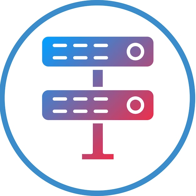 Estilo de icono del servidor de diseño vectorial