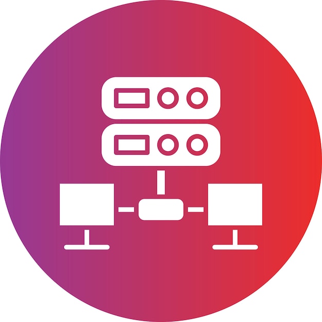 Estilo de icono del servidor de diseño vectorial