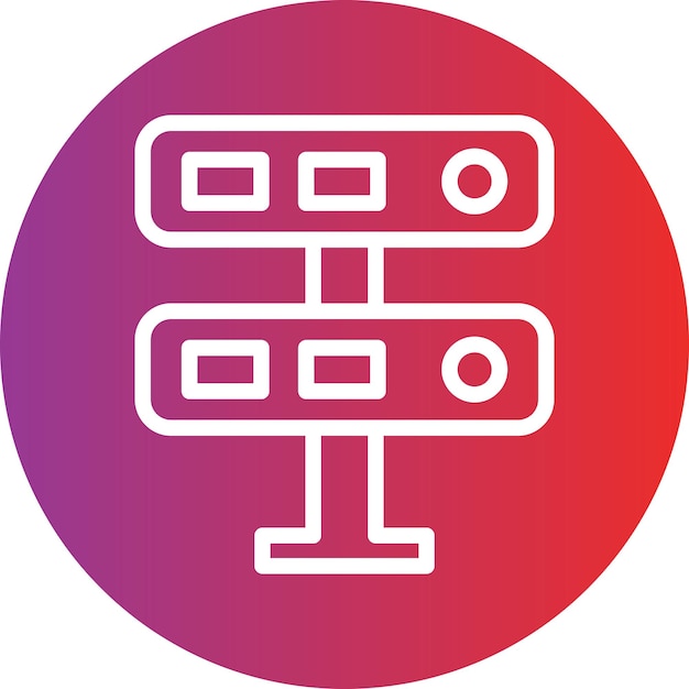 Estilo de icono del servidor de diseño vectorial