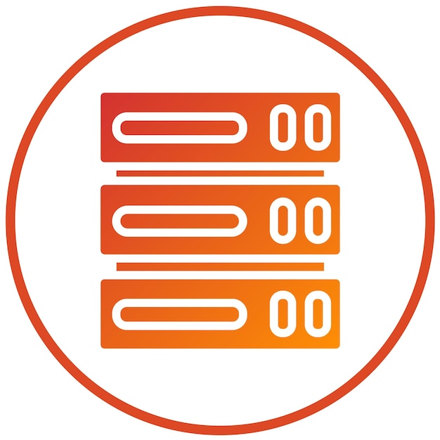 Estilo de icono del servidor de diseño vectorial
