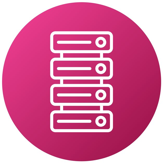 Estilo de icono del servidor de diseño vectorial