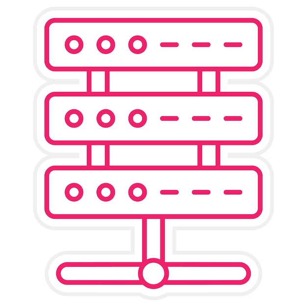 Estilo de icono del servidor de diseño vectorial