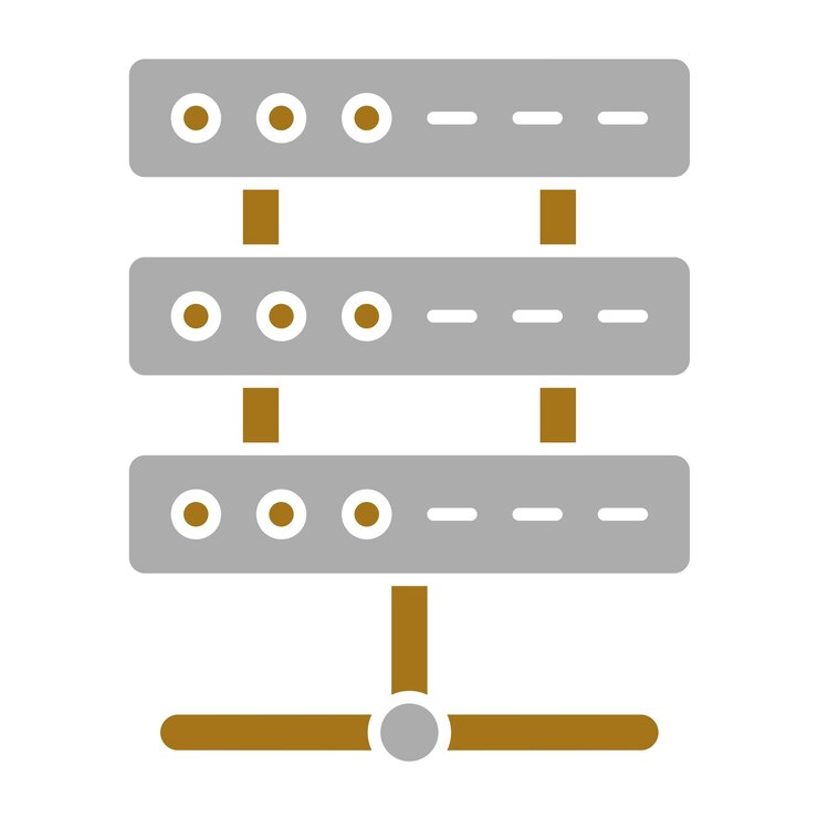 Vector estilo de icono del servidor de diseño vectorial