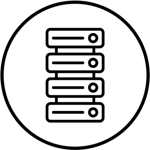 Estilo de icono del servidor de diseño vectorial