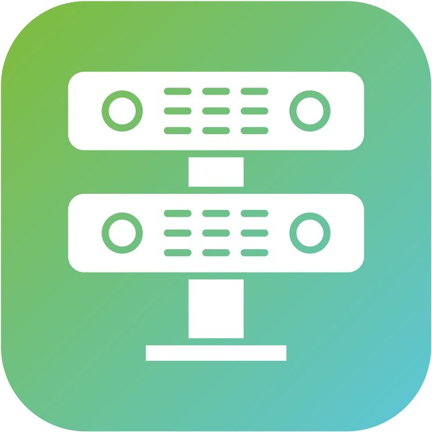 Estilo de icono del servidor de diseño vectorial